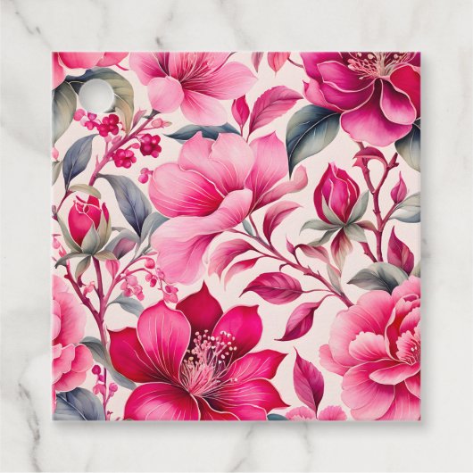 Kleurrijke  Stof Art Gift Labels (Voorkant)