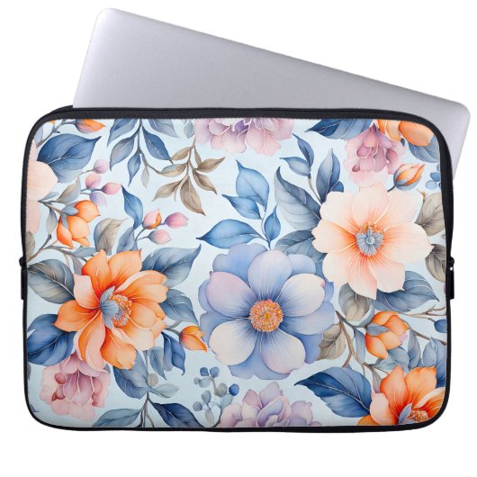 Kleurrijke  Stof Art Laptop Hoesje Laptop Sleeve (Voorkant)