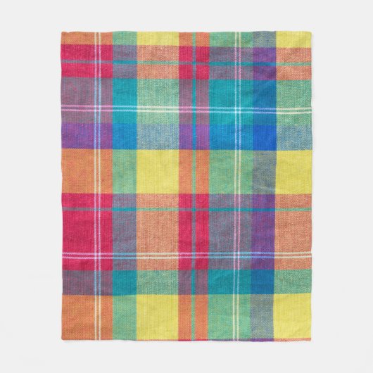 Kleurrijke stof geruite, doek textuur. fleece deken (Voorkant)