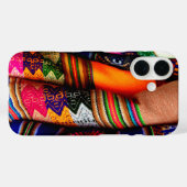 Kleurrijke stof ontwerp iPhone / iPad hoesje (Achterkant (horizontaal))
