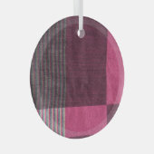 Kleurrijke Stoffenoppervlakte: Hoogste Uitzicht. Glas Ornament (Voorkant Rechts)