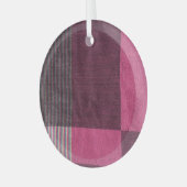 Kleurrijke Stoffenoppervlakte: Hoogste Uitzicht. Glas Ornament (Voorkant links)