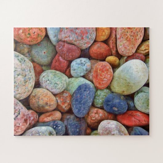 Kleurrijke Stone Puzzle, 56 overmaatse stukken Legpuzzel (Horizontaal)