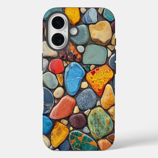 Kleurrijke stonen Case-Mate iPhone case (Achterkant)