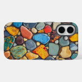 Kleurrijke stonen Case-Mate iPhone case (Achterkant (horizontaal))