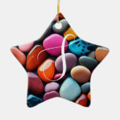 Kleurrijke stonen keramisch ornament (Voorkant)