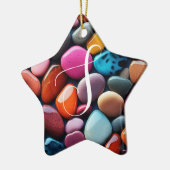 Kleurrijke stonen keramisch ornament (Links)