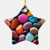 Kleurrijke stonen keramisch ornament (Achterkant)