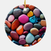 Kleurrijke stonen keramisch ornament (Achterkant)