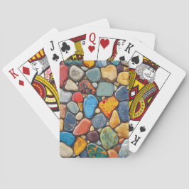 Kleurrijke stonen pokerkaarten