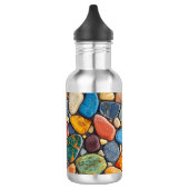 Kleurrijke stonen waterfles  (Links)