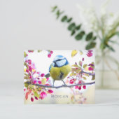 Kleurrijke  Stoomtrein Kunst, Naam, Bericht Briefkaart (Staand voorkant)