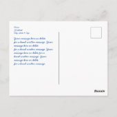 Kleurrijke  Stoomtrein Kunst, Naam, Bericht Briefkaart (Achterkant)