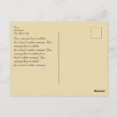 Kleurrijke  Stoomtrein Kunst, Naam, Bericht Briefkaart (Achterkant)