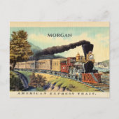 Kleurrijke  Stoomtrein Kunst, Naam, Bericht Briefkaart (Voorkant)