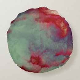 Kleurrijke stormachtige wolken abstracte borstelli rond kussen