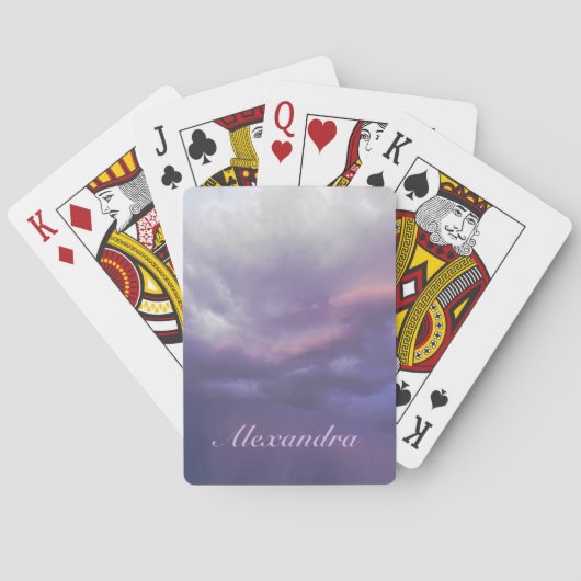 Kleurrijke stormwolken pokerkaarten (Achterkant)