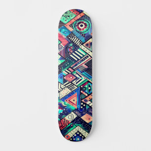 Kleurrijke straat graffiti brede skateboard