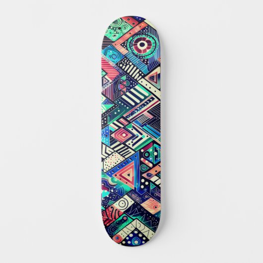 Kleurrijke straat graffiti brede skateboard (Voorkant)