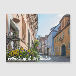 Kleurrijke straat in Rothenburg ob der Tauber