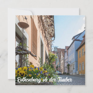 Kleurrijke straat in Rothenburg ob der Tauber