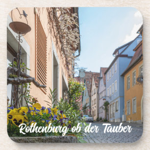 Kleurrijke straat in Rothenburg ob der Tauber Bier Onderzetter