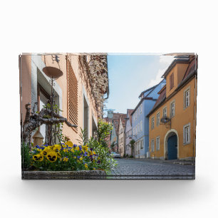 Kleurrijke straat in Rothenburg ob der Tauber Fotoblokken
