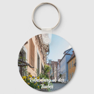 Kleurrijke straat in Rothenburg ob der Tauber Sleutelhanger