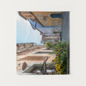 Kleurrijke straat in Rothenburg ob der Tauber Wandkleed (Voorkant)