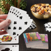 Kleurrijke straat scène pokerkaarten (Insitu)