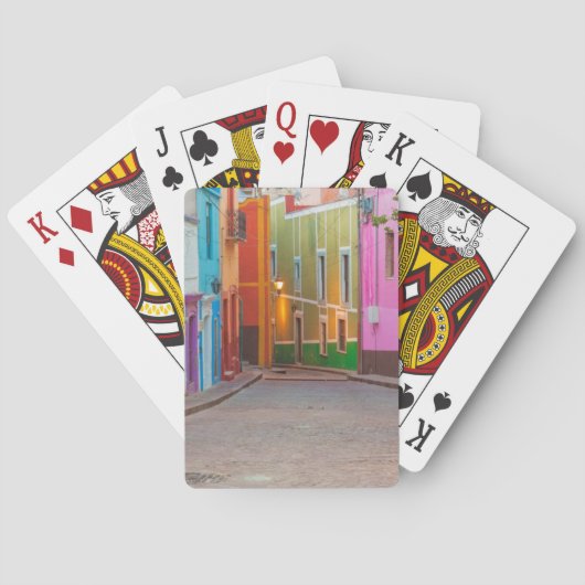 Kleurrijke straat scène pokerkaarten (Achterkant)