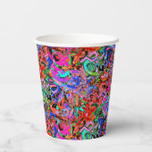 Kleurrijke straatachtige graffiti met kroon papieren bekers (Achterkant)