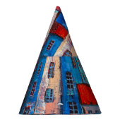 Kleurrijke straatpanorama impressionistische kunst feesthoedjes (Rechts)