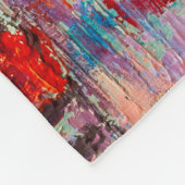Kleurrijke straatpanorama impressionistische kunst fleece deken (Hoek)
