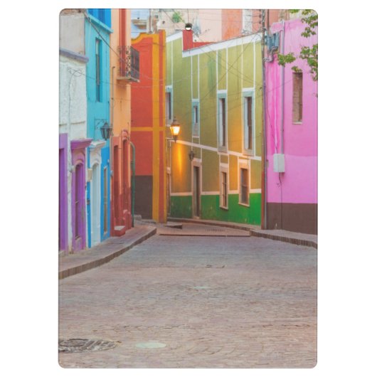 Kleurrijke straatscène klembord (Achterkant)