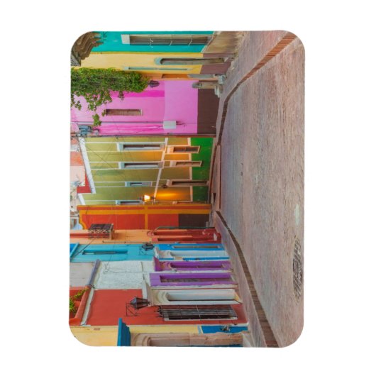 Kleurrijke straatscène magneet (Verticaal)