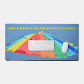 Kleurrijke Strand Paraplu Fotografisch Spel of Bureaumat (Keyboard & Muis)