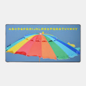 Kleurrijke Strand Paraplu Fotografisch Spel of Bureaumat (Voorkant)