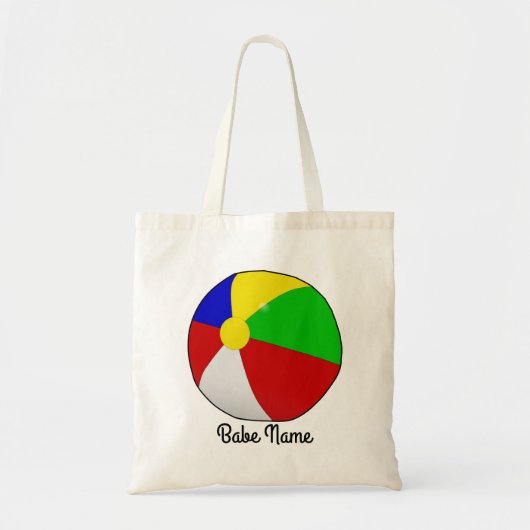 Kleurrijke strandbal tote bag (Voorkant)