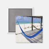 Kleurrijke strandhangmatten Cozumel Mexico Magnet (Voorkant / Achterkant)
