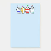 Kleurrijke strandhuisjes illustratie post-it® notes (Voorkant)
