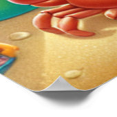 Kleurrijke strandposter voor de kinderkamer poster (Hoek)