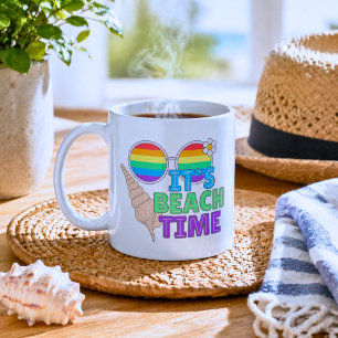 Kleurrijke strandtijd  koffiemok