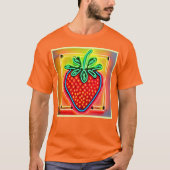 Kleurrijke Strawberry Neon Glow T-shirt (Voorkant)
