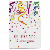 Kleurrijke streamers en Confetti Gift Bag Medium Cadeauzakje (Voorkant)