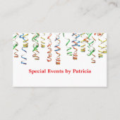 Kleurrijke Streamers Top Border Professional Foto Visitekaartje (Voorkant)