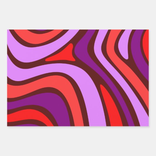 Kleurrijke Streep Abstract Patroon Inpakpapier Vel (Voorkant 2)