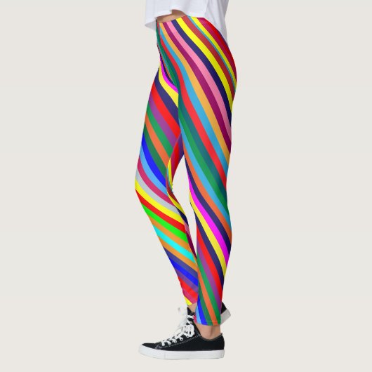 Kleurrijke Streep Leggings (Links)