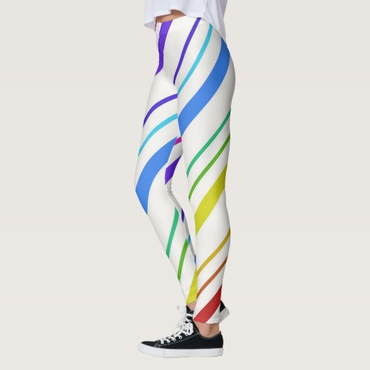 Kleurrijke Streep Leggings (Links)
