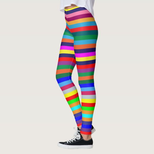 Kleurrijke Streep Leggings (Links)